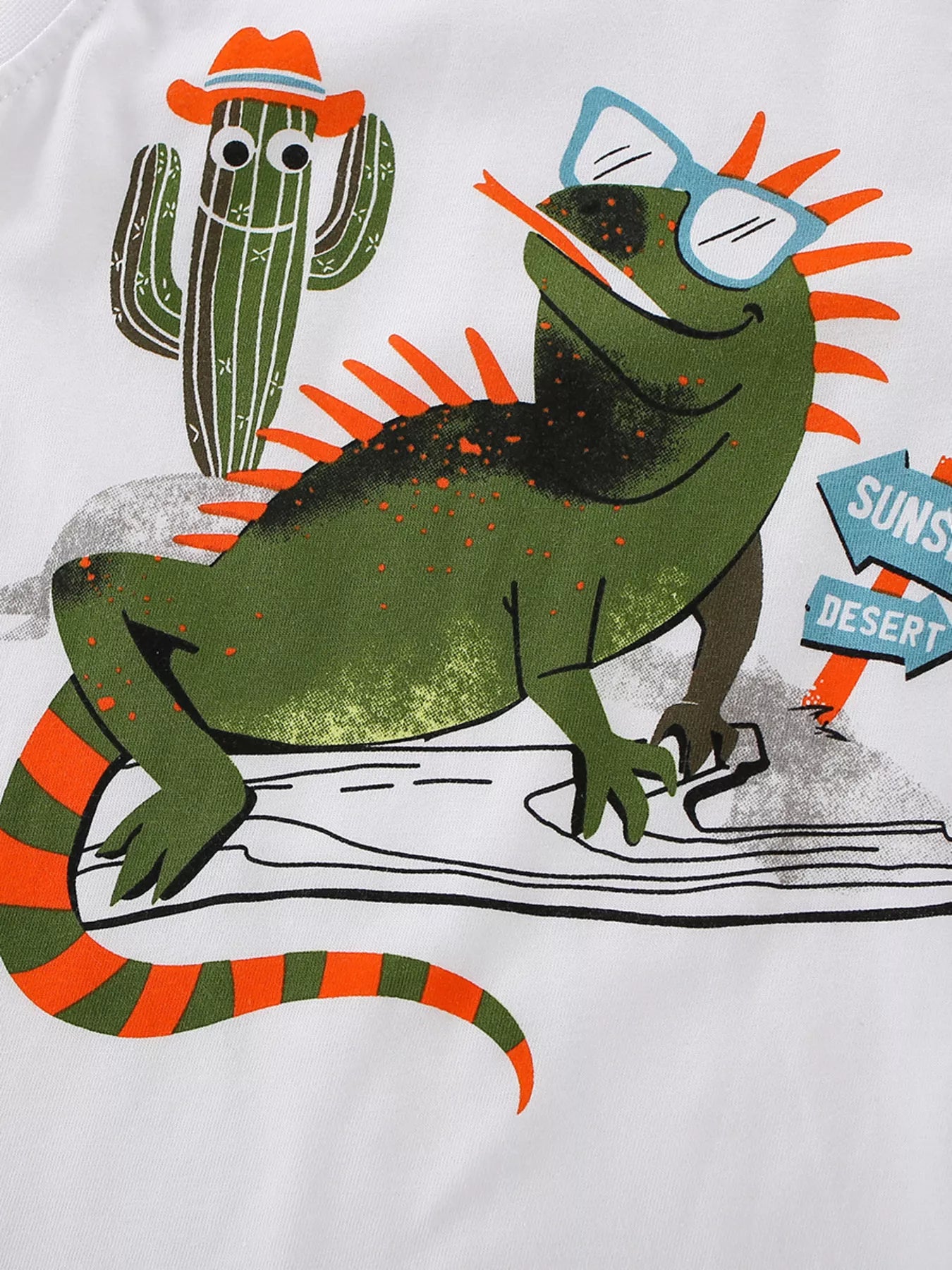 Children's Lizard Graphic Tank Top & Shorts Set