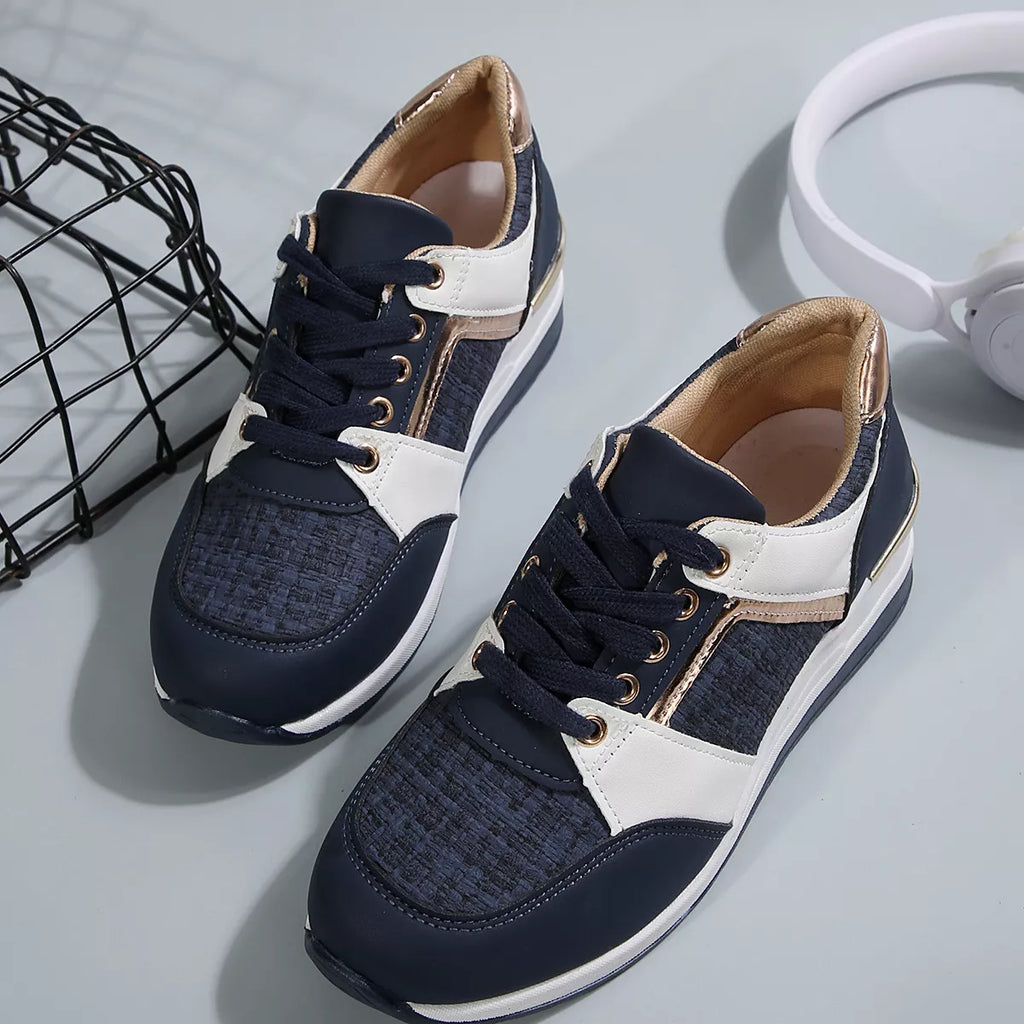Round Toe Lace Up Sneakers