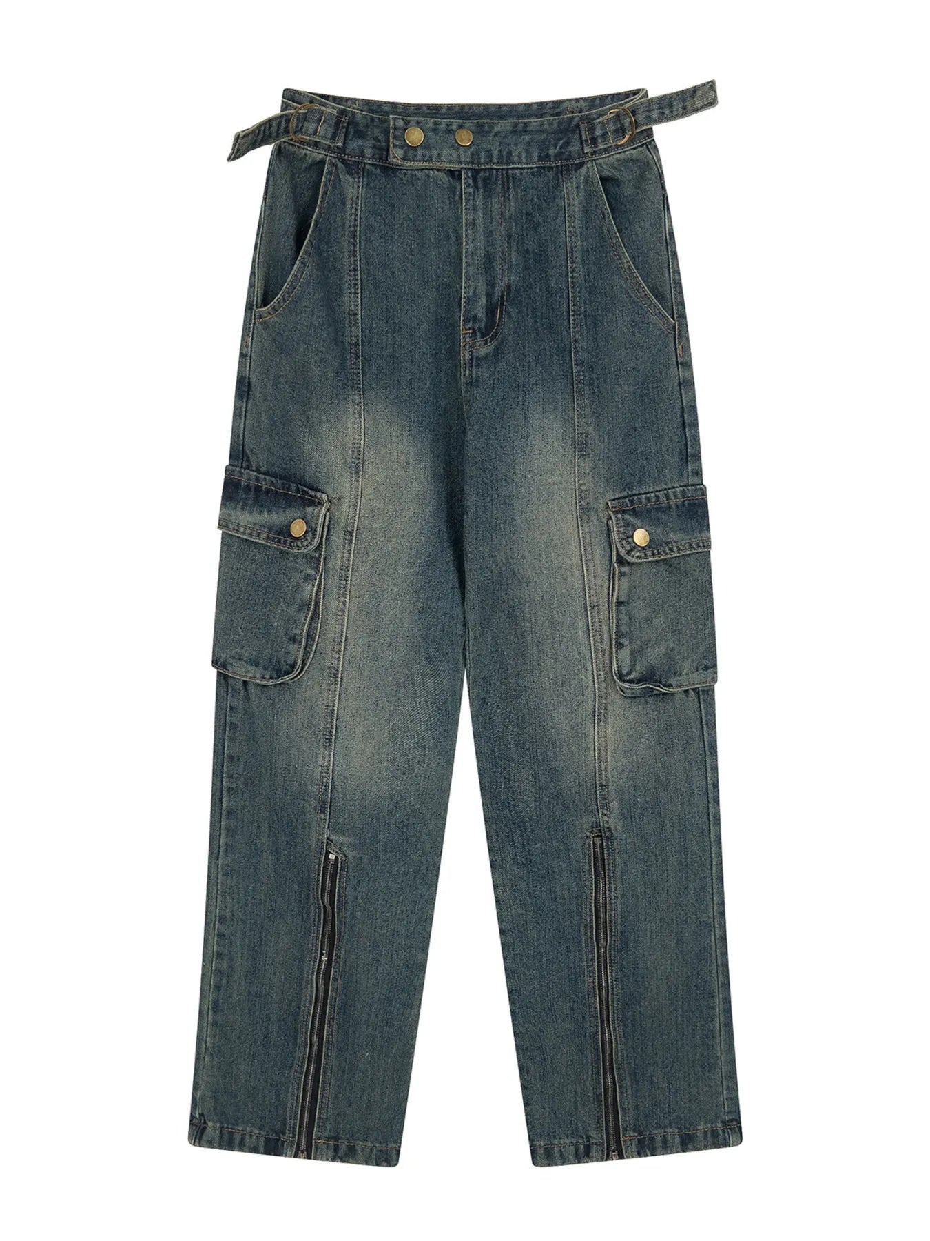 Men's Wide Leg Cargo Jeans