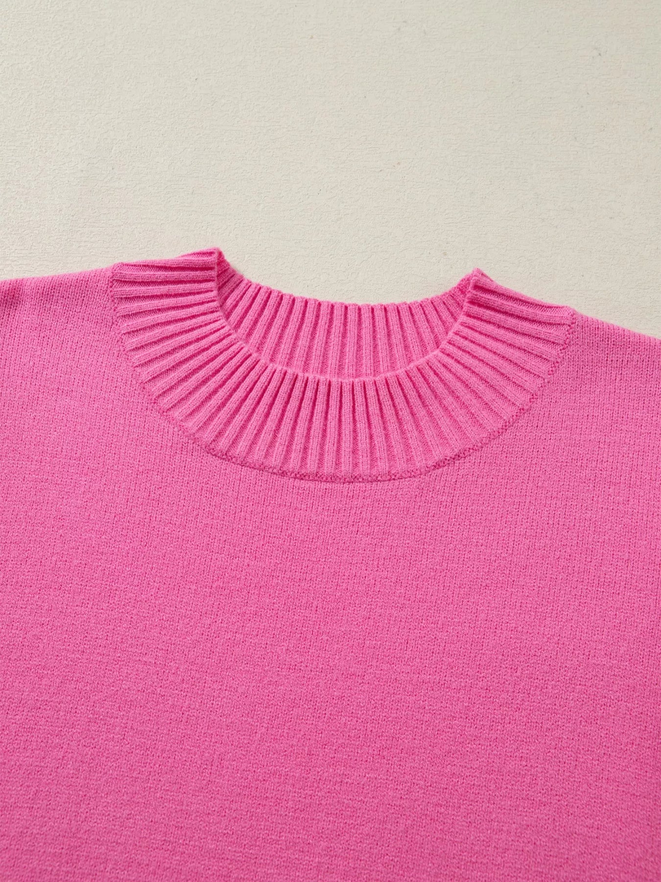 Ruffle Sleeve Round Neck Sweater