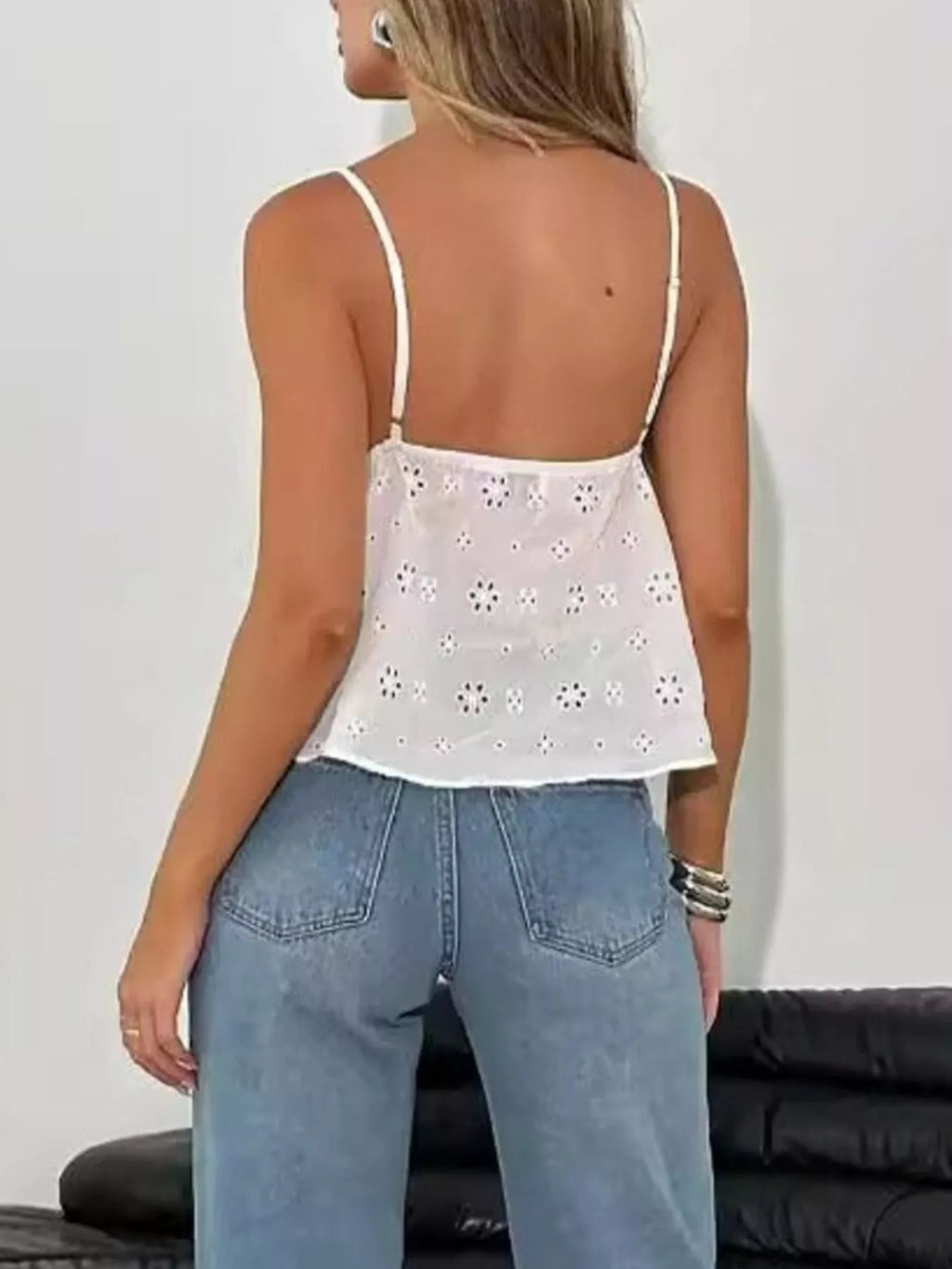 Eyelet Lace Trim Cami