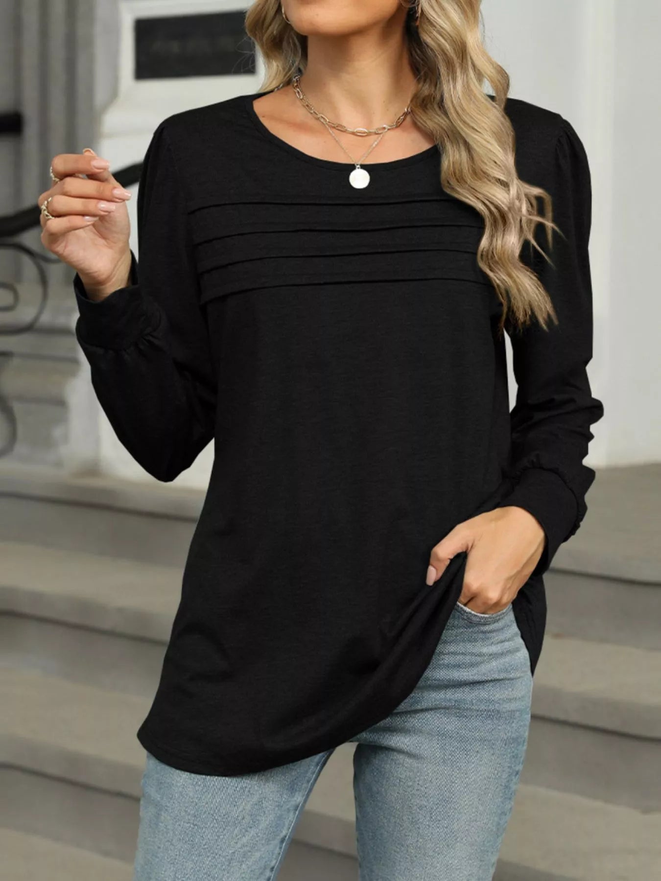 Long Sleeve Round Neck T-Shirt