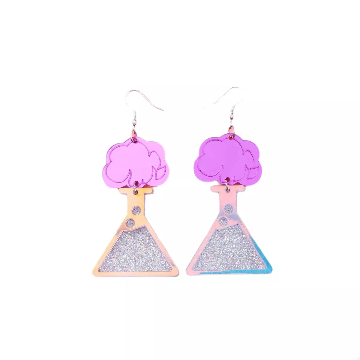 Funky Science Beaker Dangle Earrings