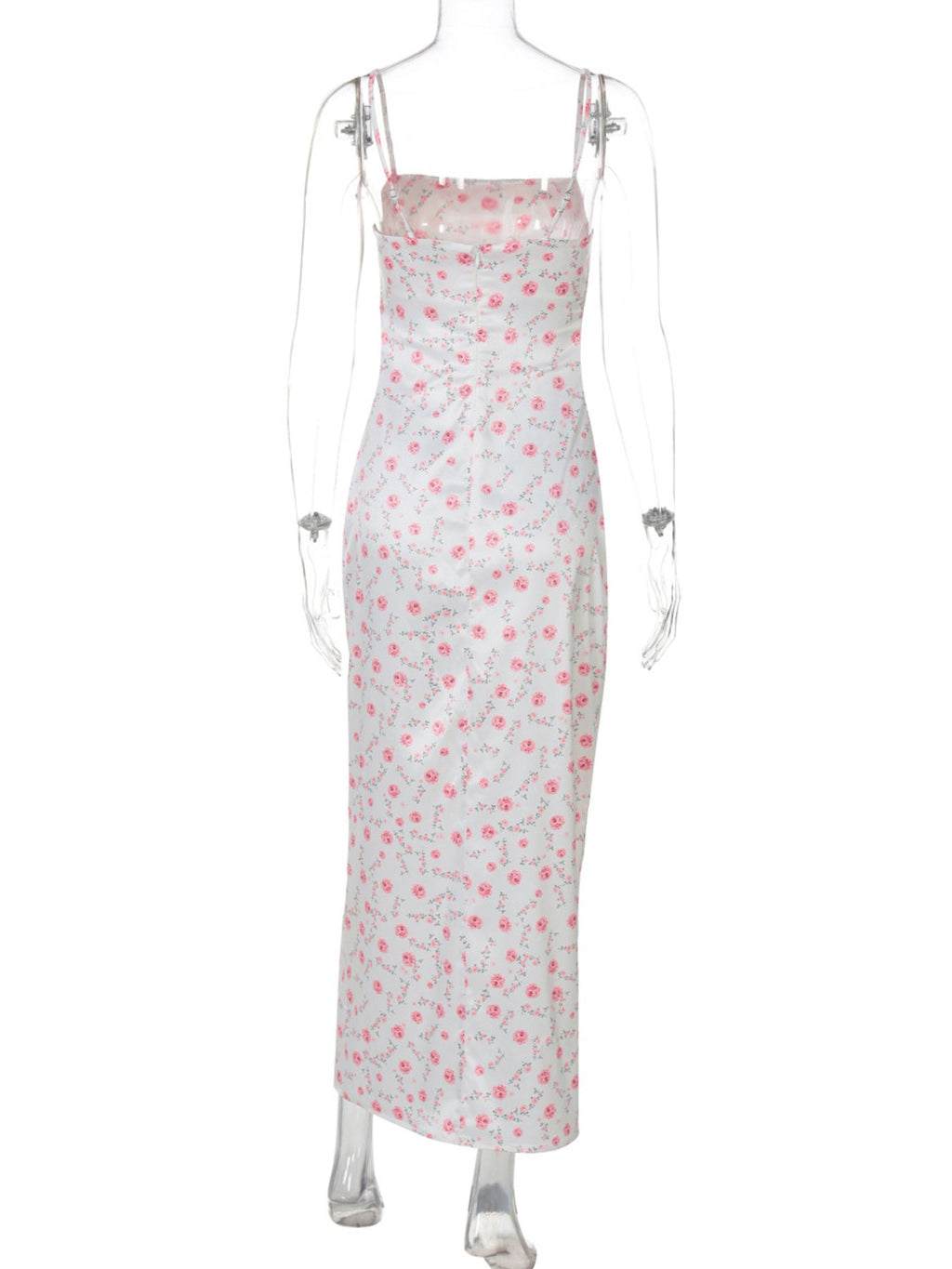 Floral Print Spaghetti Strap Midi Dress
