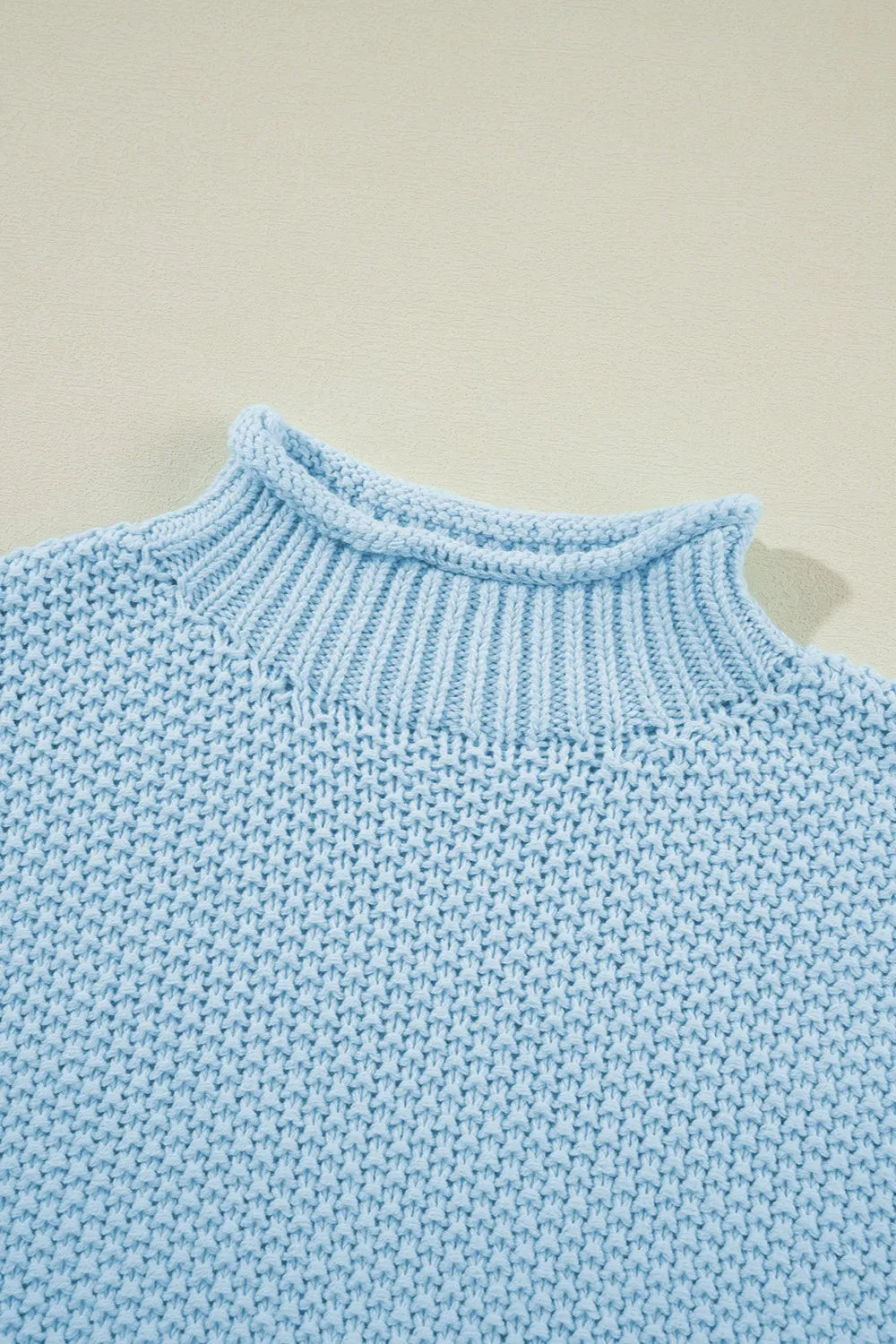 Turtleneck Cap Sleeve Sweater