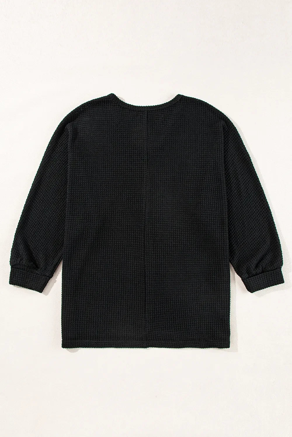 Side Slit V-Neck Long Sleeve Top