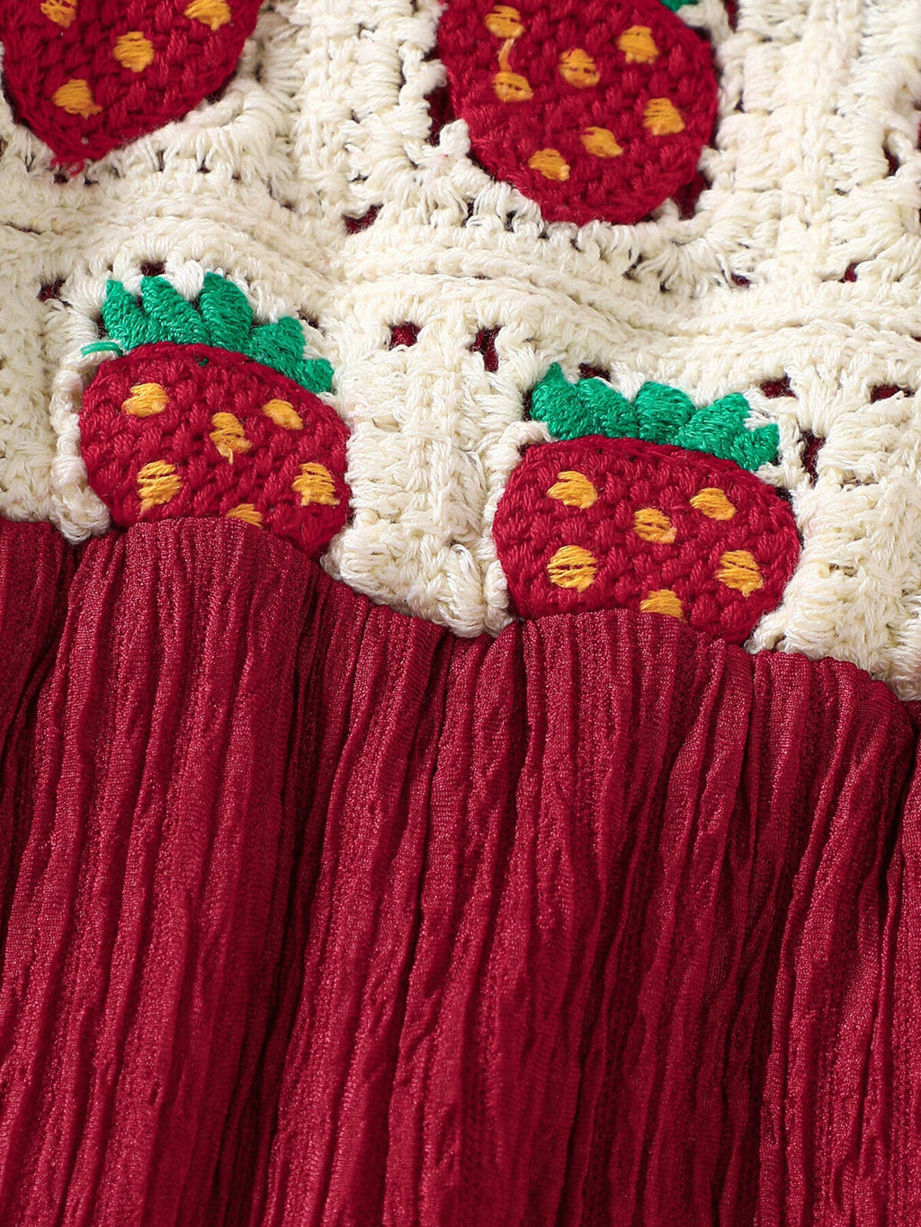 Children's Crochet Ruffle Trim Jumpsuit