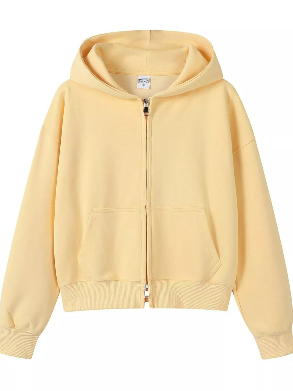 Full Size Casual Zip-Up Long Sleeve Hoodie Plus Size