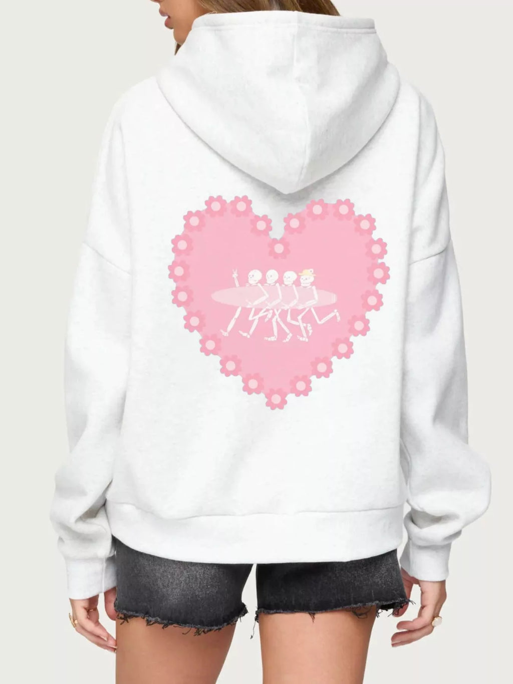 Drop Shoulder Graphic Hoodie with Kangaroo Pocket