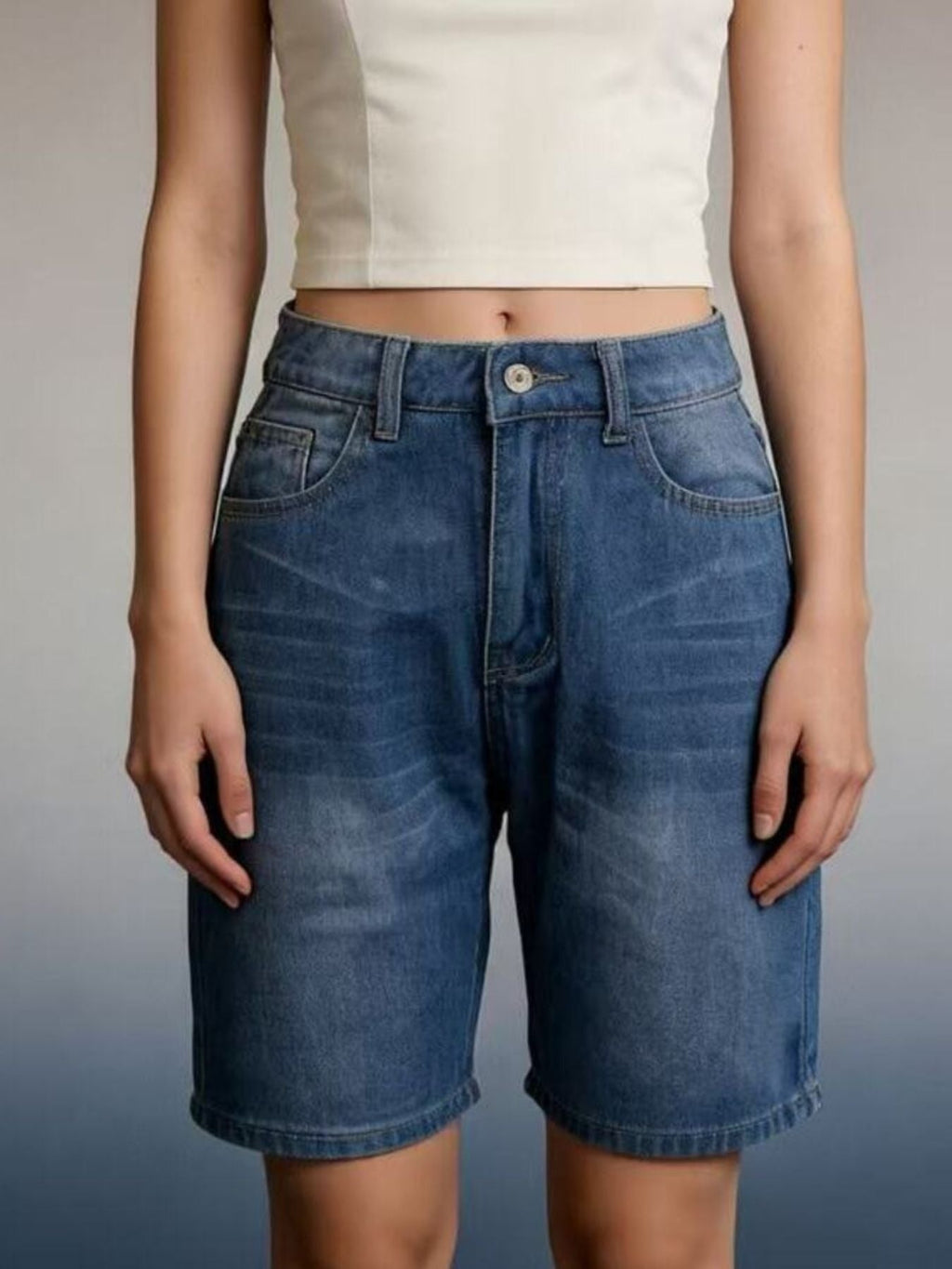 High Waist Denim Shorts
