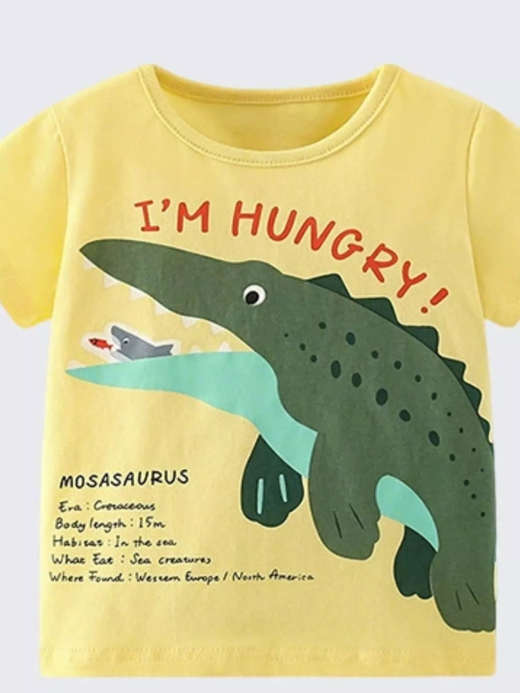 Children's Dinosaur Graphic Short Sleeve T-Shirt