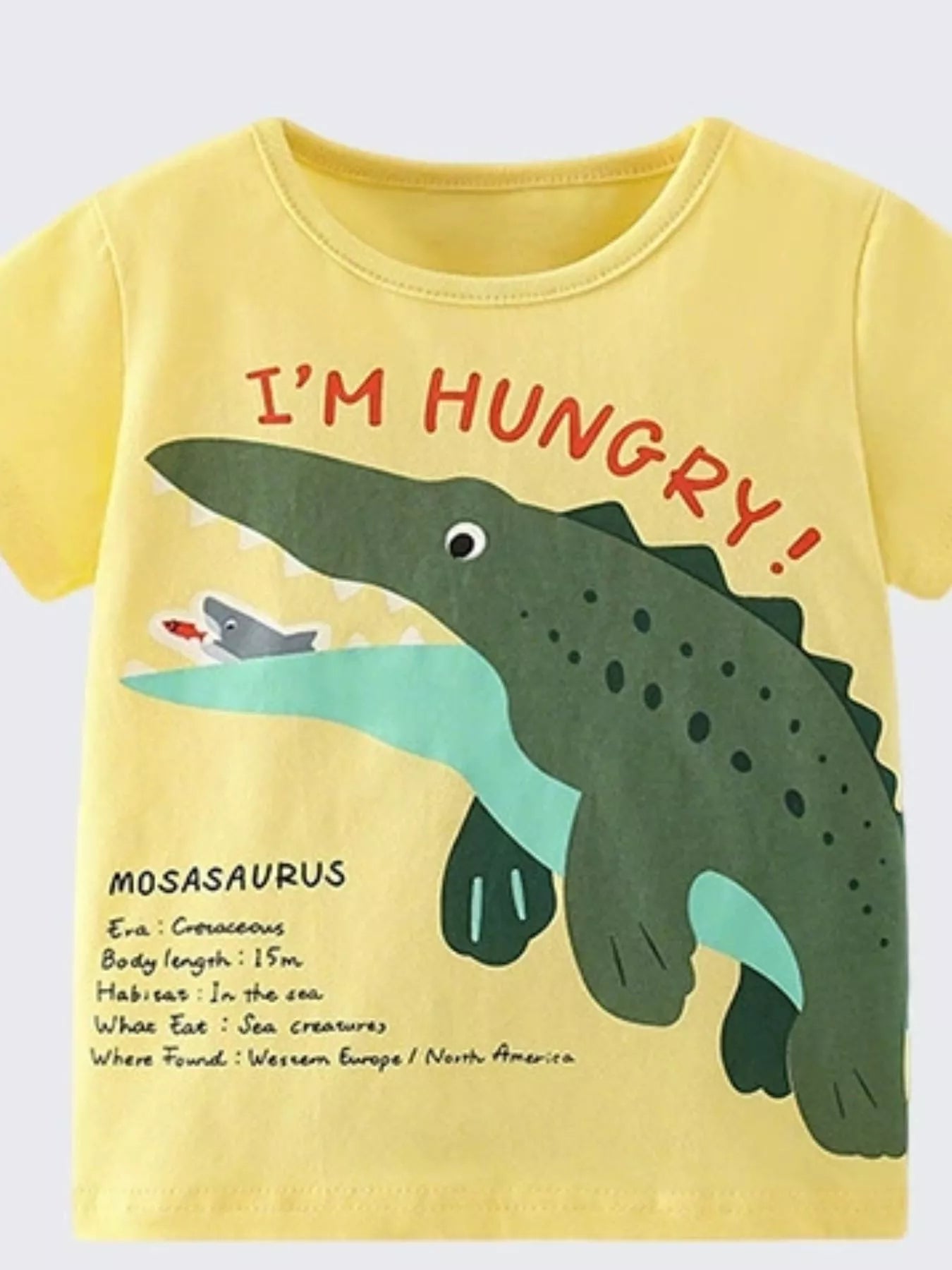 Children's Dinosaur Graphic Short Sleeve T-Shirt