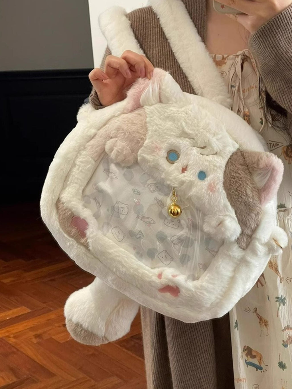 Plush Cat Backpack Bag