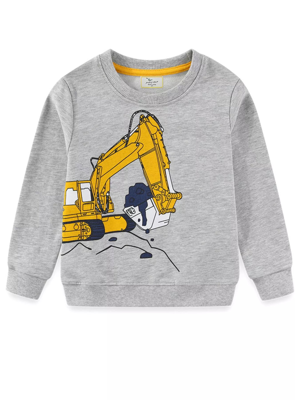 Children's Excavator Crew Neck Sweatshirt