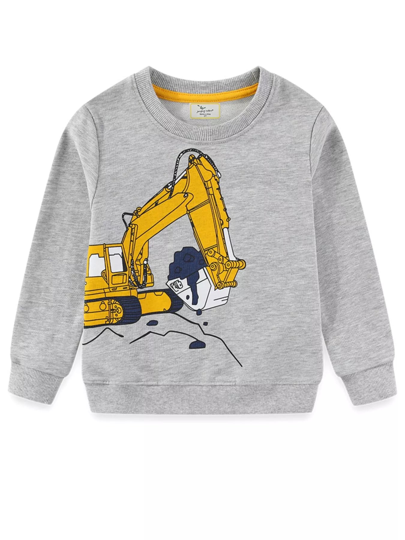 Children's Excavator Crew Neck Sweatshirt