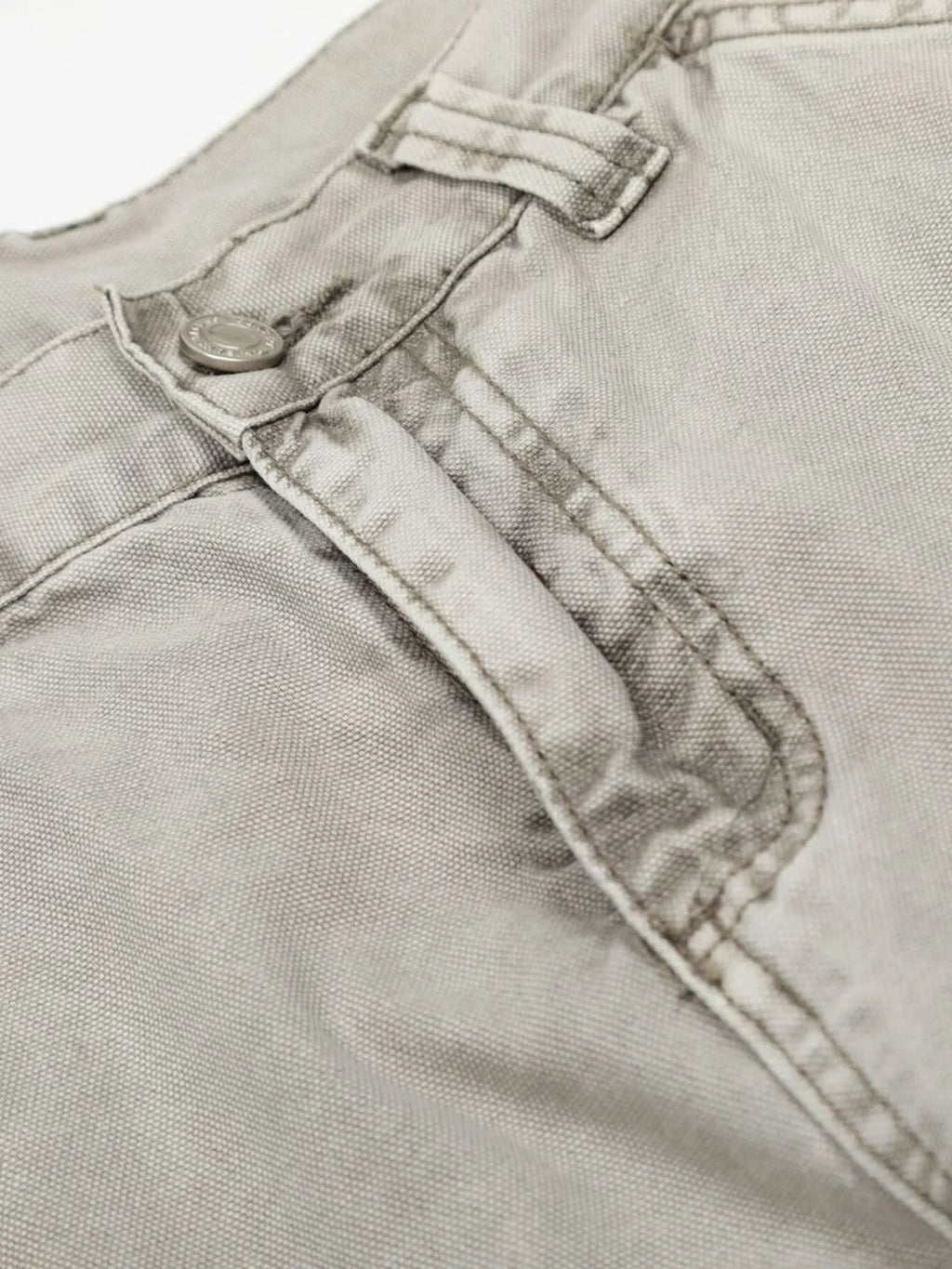 Men's Washed Wide Leg Cargo Jeans with Multiple Pockets