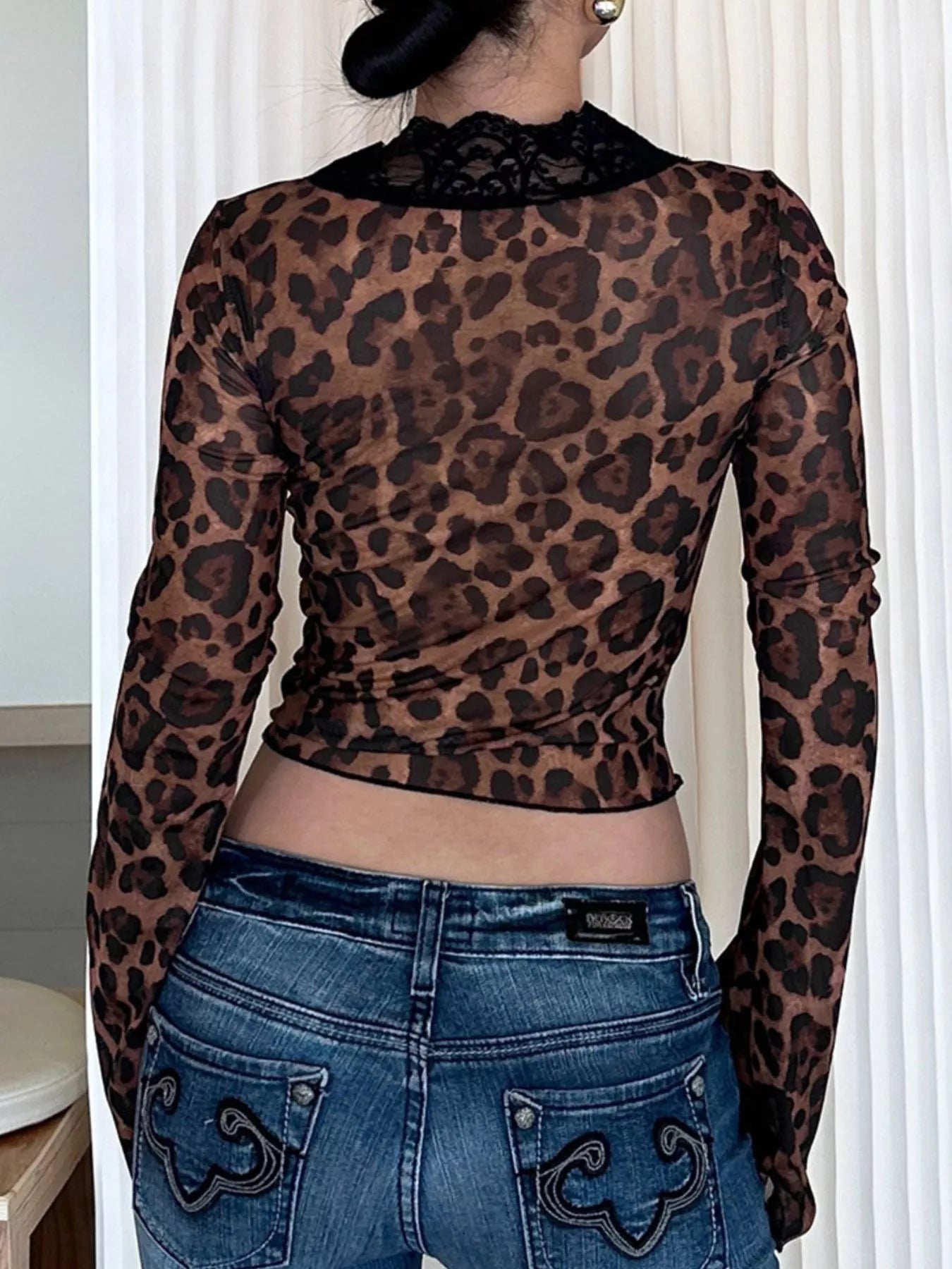 Lace Detail Long Sleeve Top