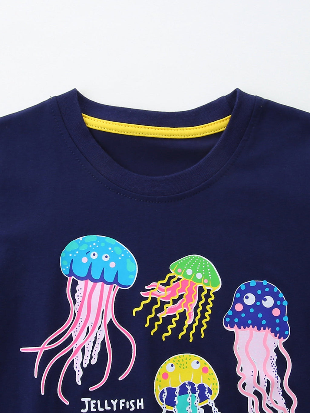 Children's Colorful Jellyfish Graphic Short Sleeve T-Shirt
