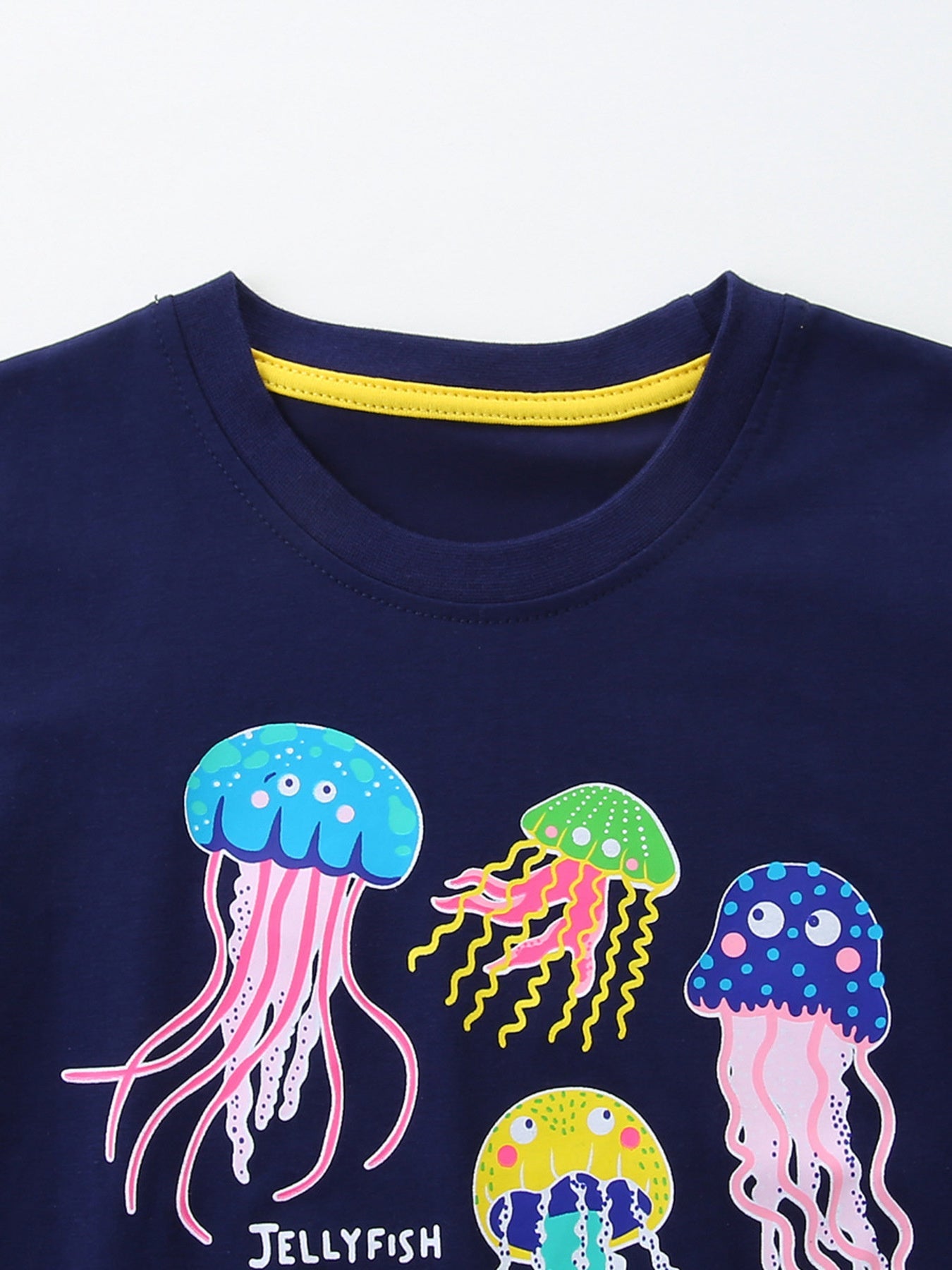 Children's Colorful Jellyfish Graphic Short Sleeve T-Shirt