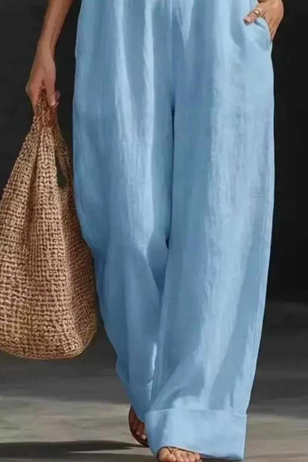 Sleeveless Wide Leg Jumpsuit