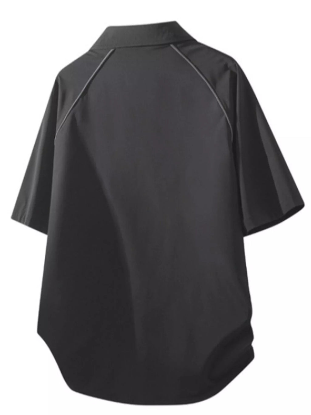 Men's Casual Short Sleeve Zipper Pocket Shirt
