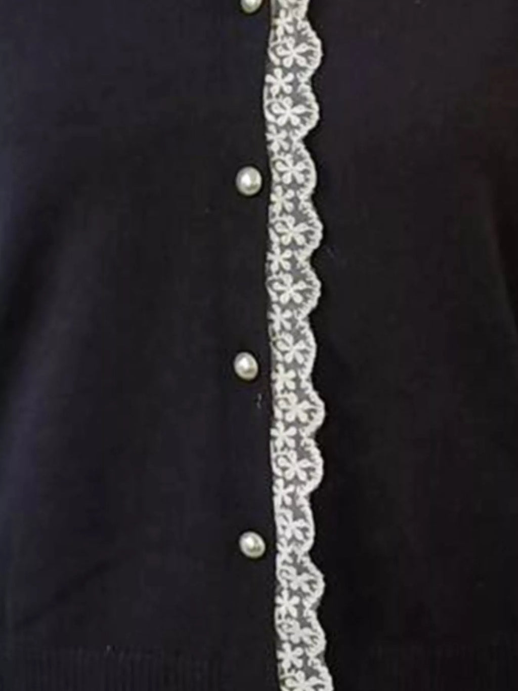 Lace Trim Hooded Cardigan