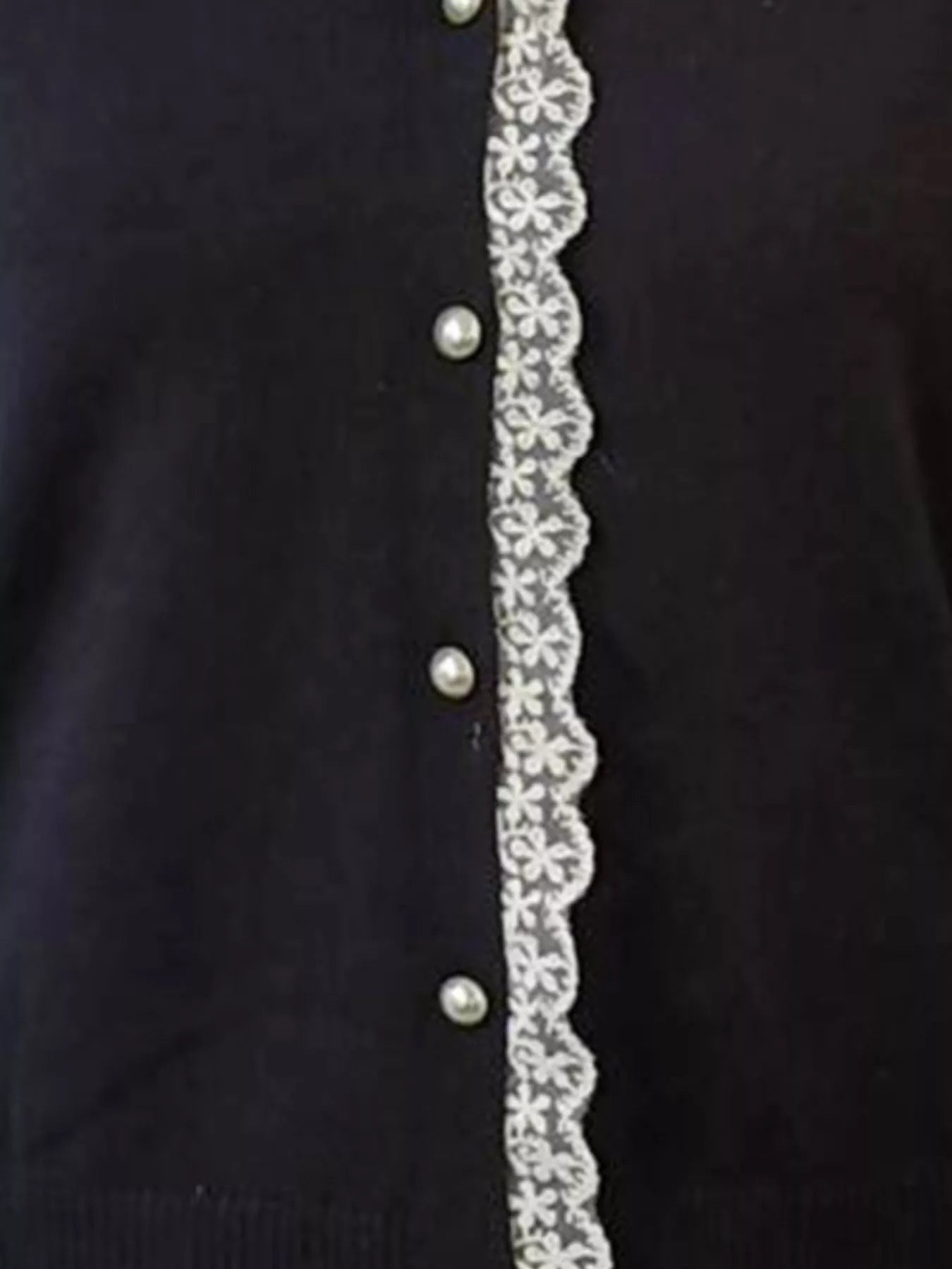 Lace Trim Hooded Cardigan