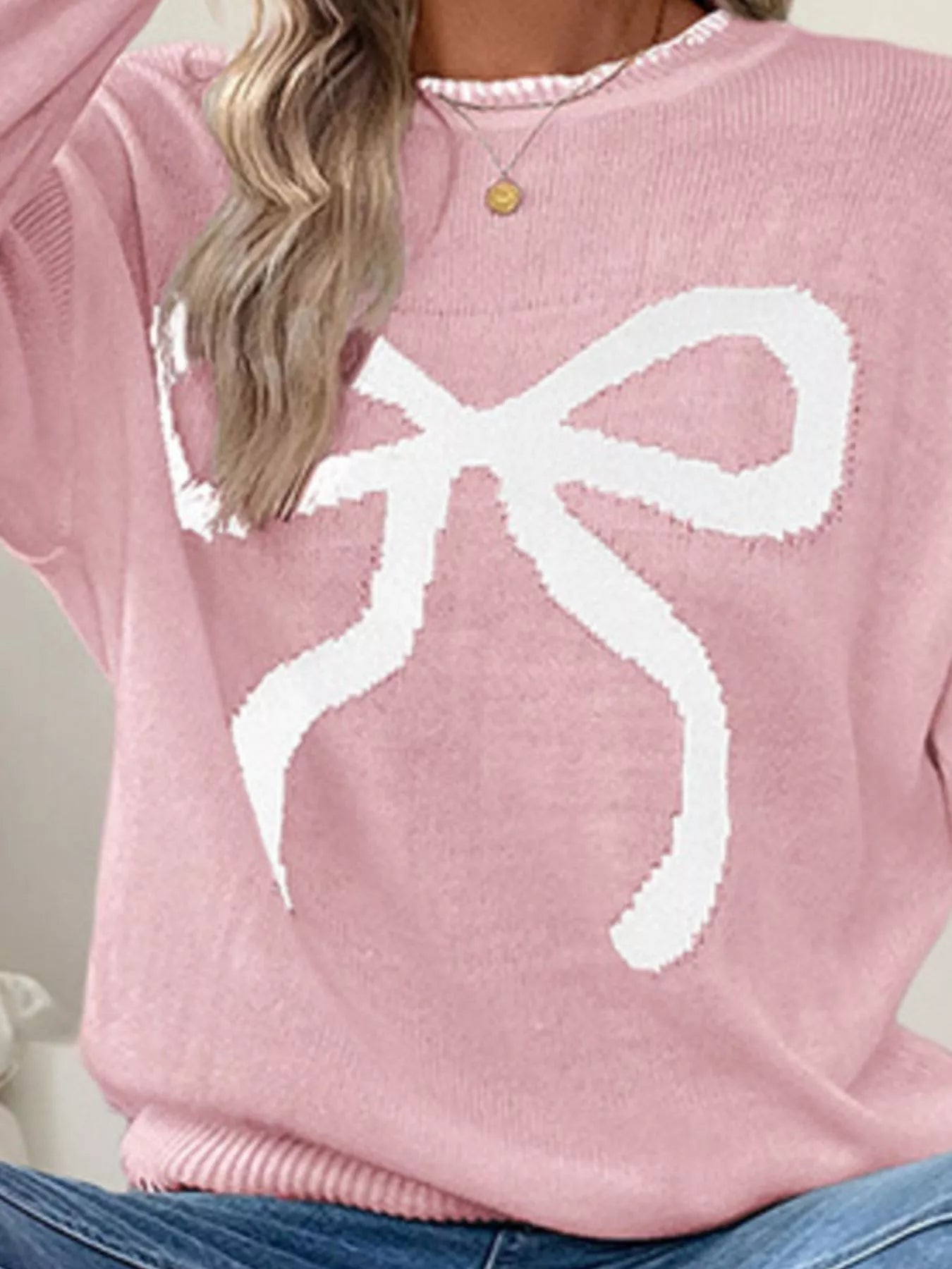 Bow Round Neck Sweater