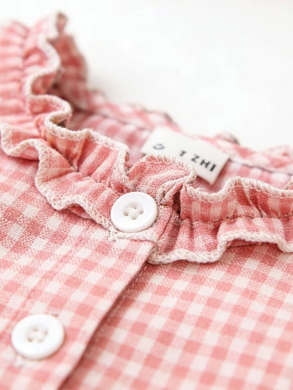 Children's Ruffled Gingham Sleeveless Dress