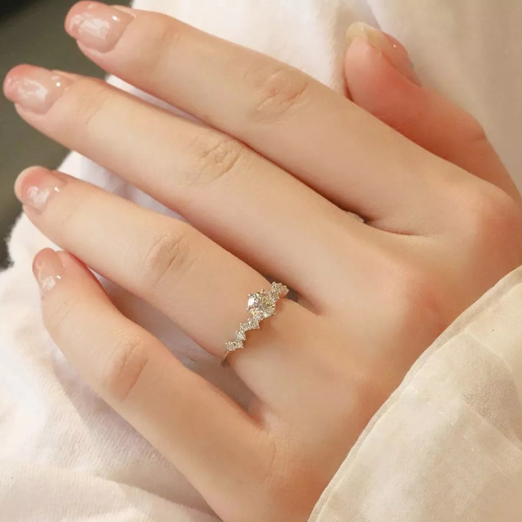 2 Carat 925 Sterling Silver Moissanite Ring