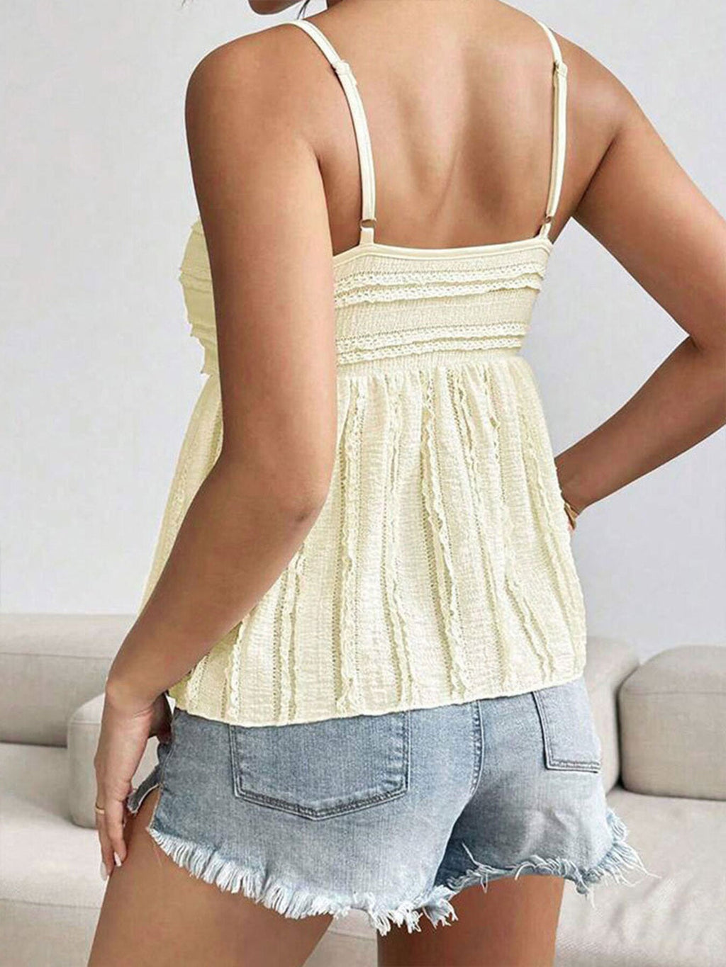 Textured Sweetheart Neck Cami