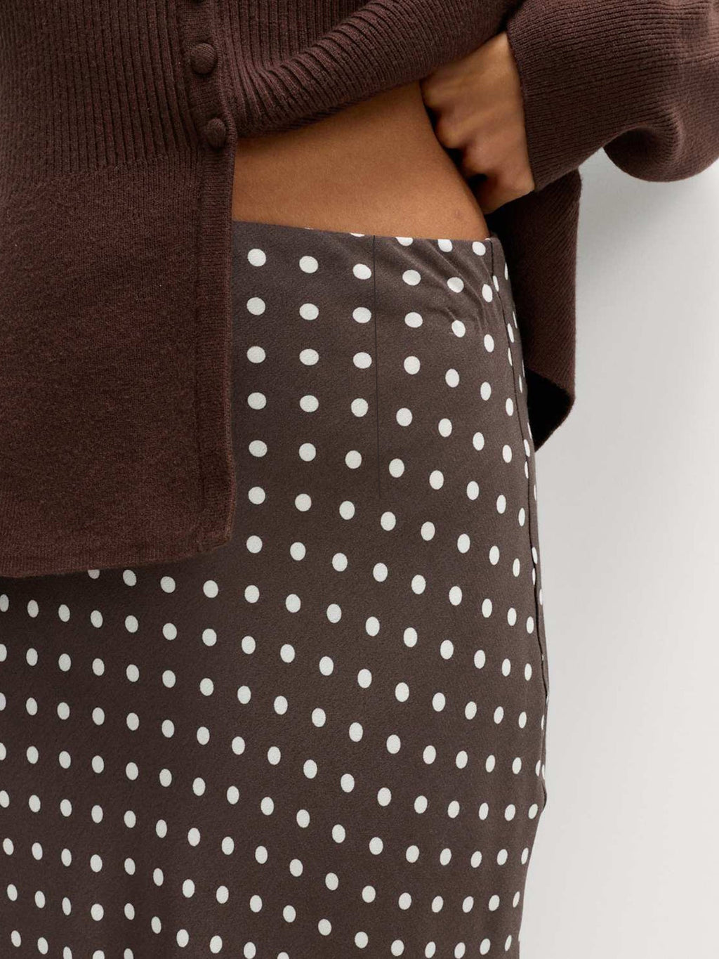 Polka Dot Midi Skirt