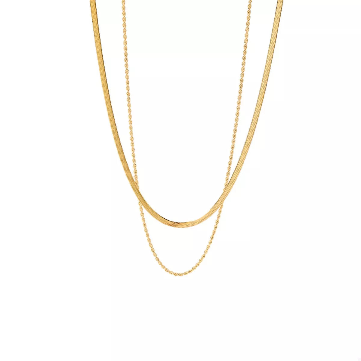 18K Gold-Plated Stainless Steel Layered Necklace