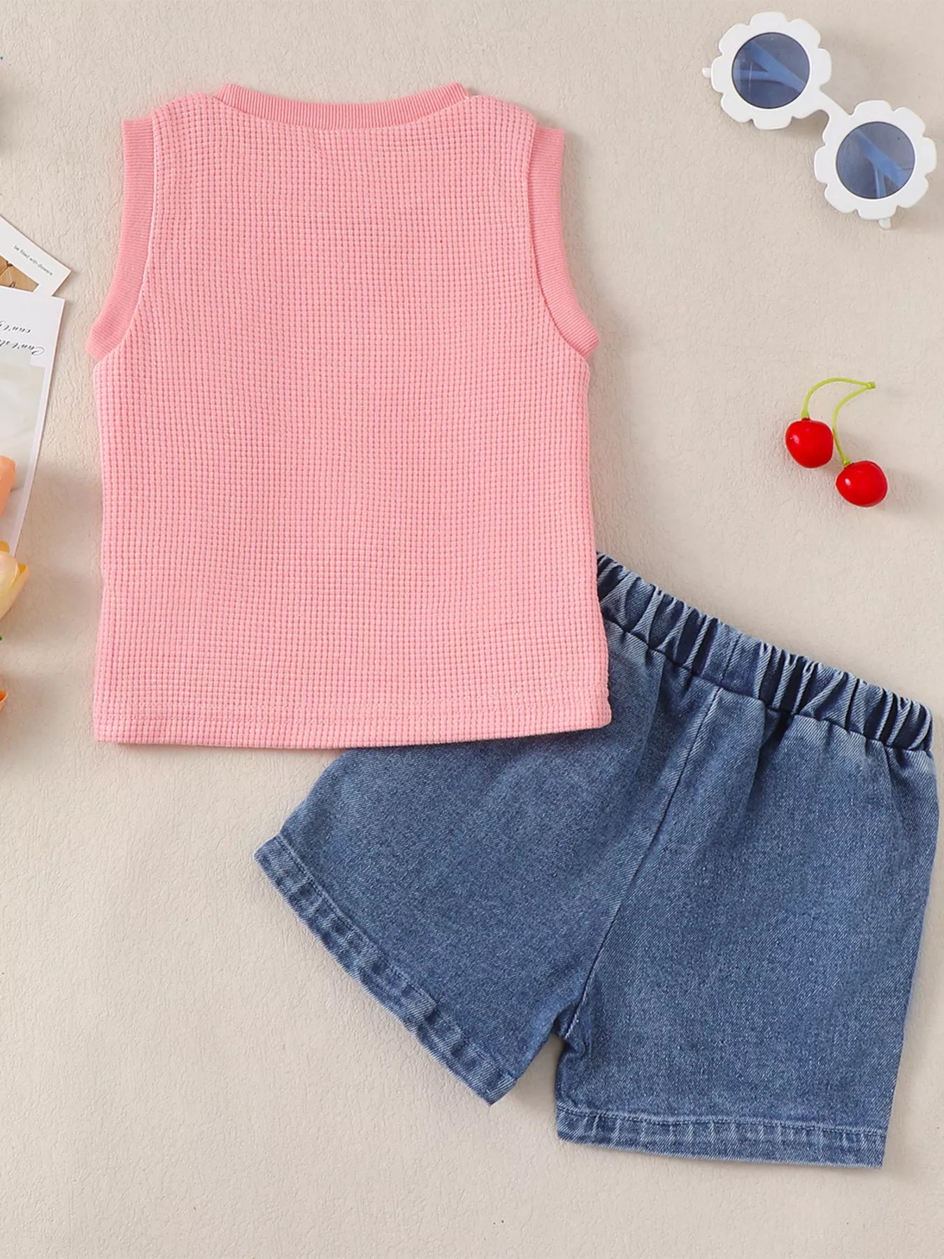 Children's Carrot Sleeveless Top & Shorts Set