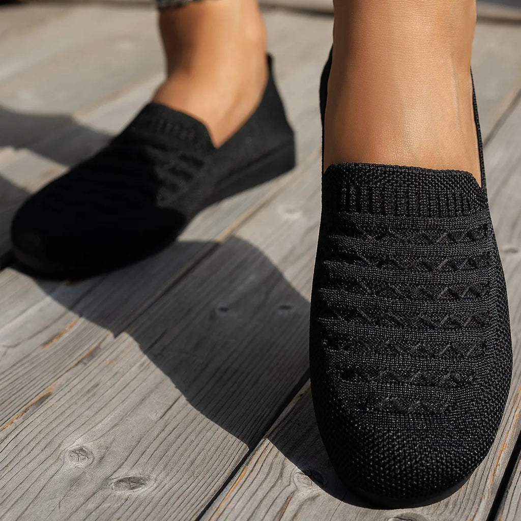 Breathable Knit Slip-On Loafers