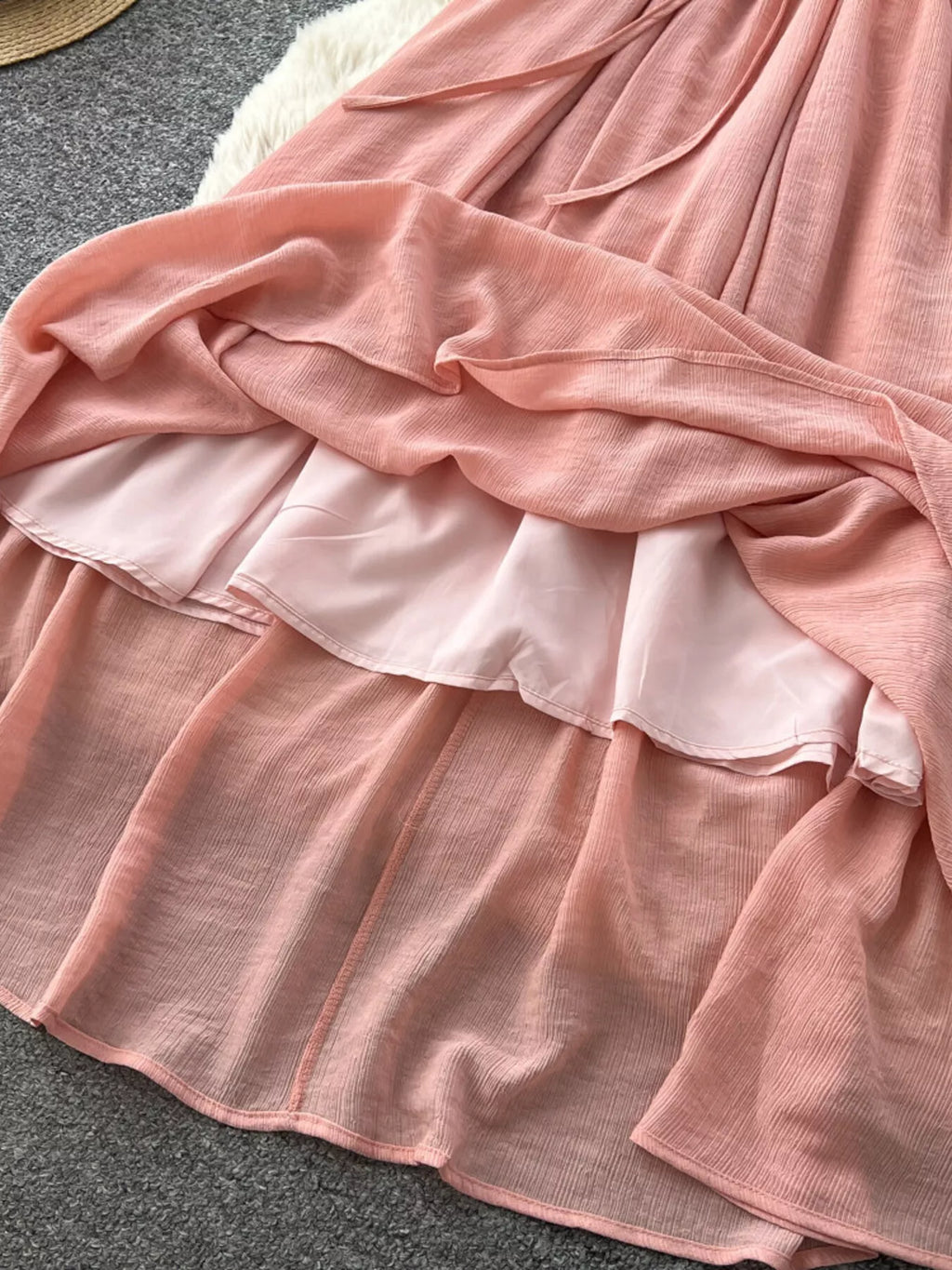 Tie Neck Short Sleeve Dress