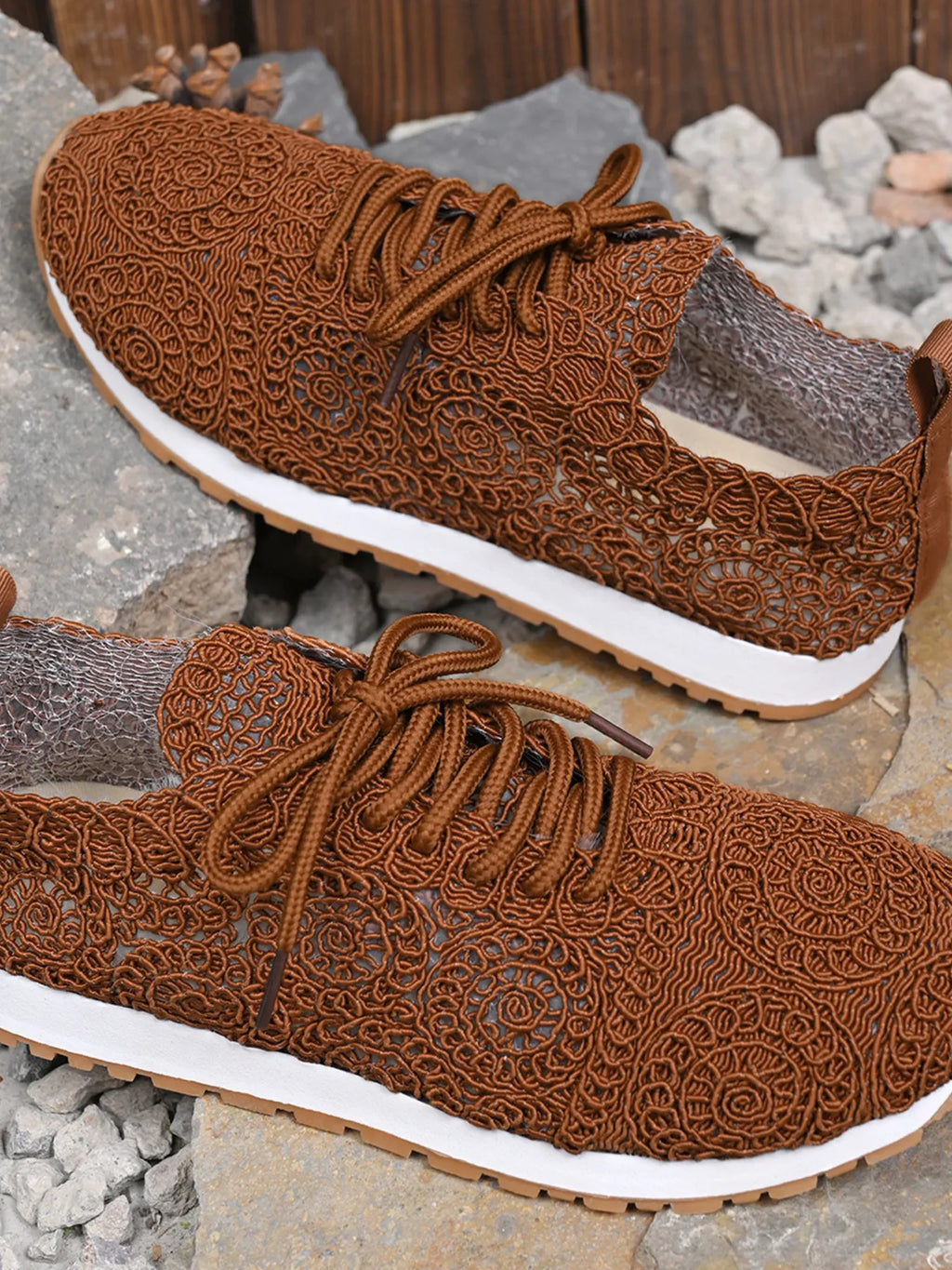 Mesh Lace Up Sneakers