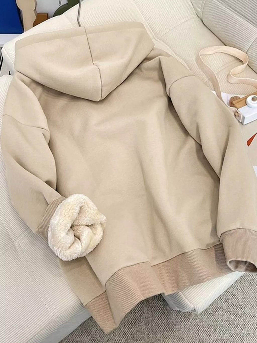 Fleece-Lined Zip-Up Hoodie