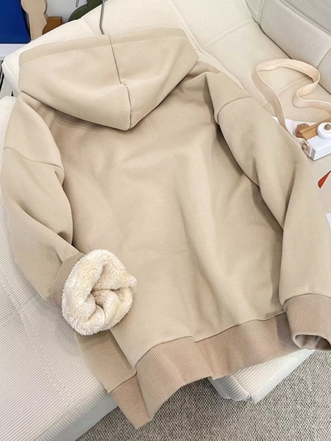 Fleece-Lined Zip-Up Hoodie