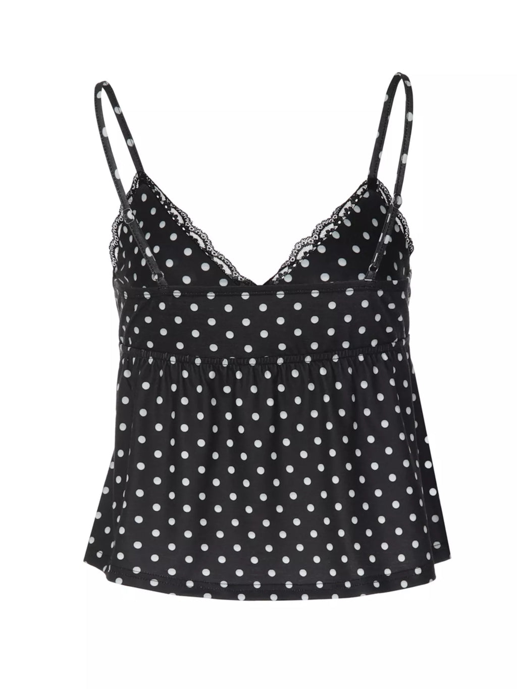 Polka Dot Lace Trim Cami