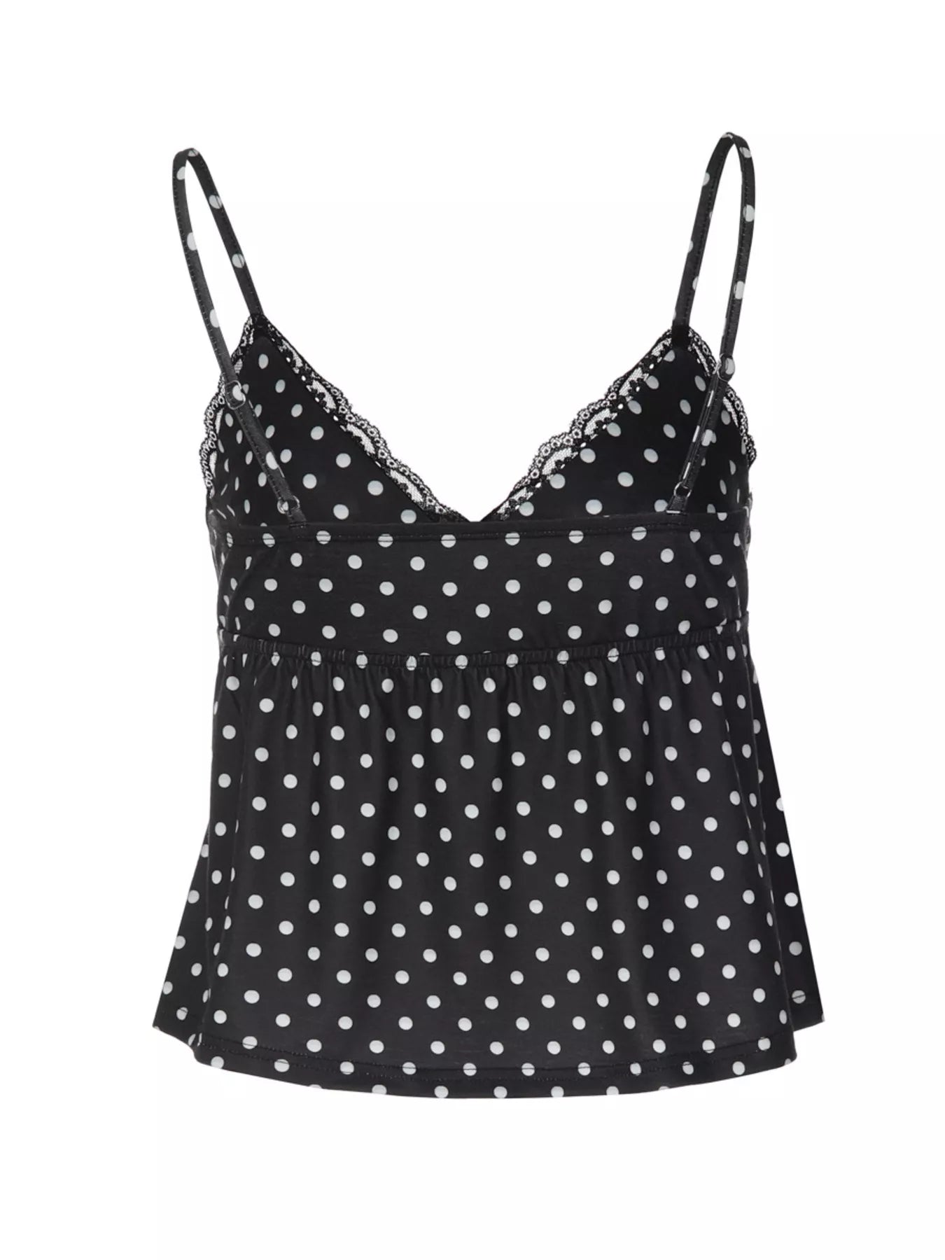 Polka Dot Lace Trim Cami