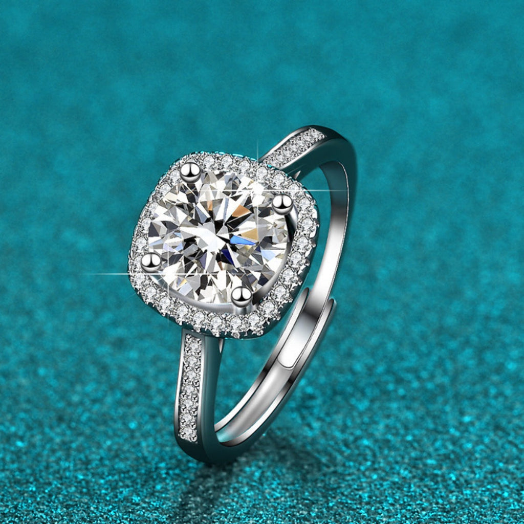 1 Carat Moissanite 925 Sterling Silver Ring
