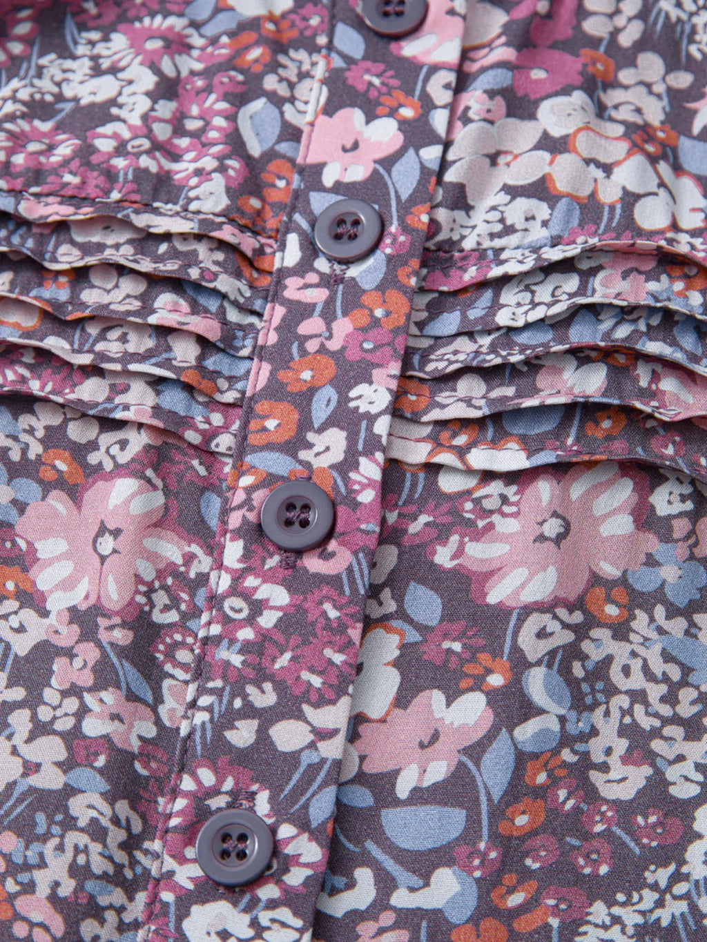 Floral Print Button Front Tank Top