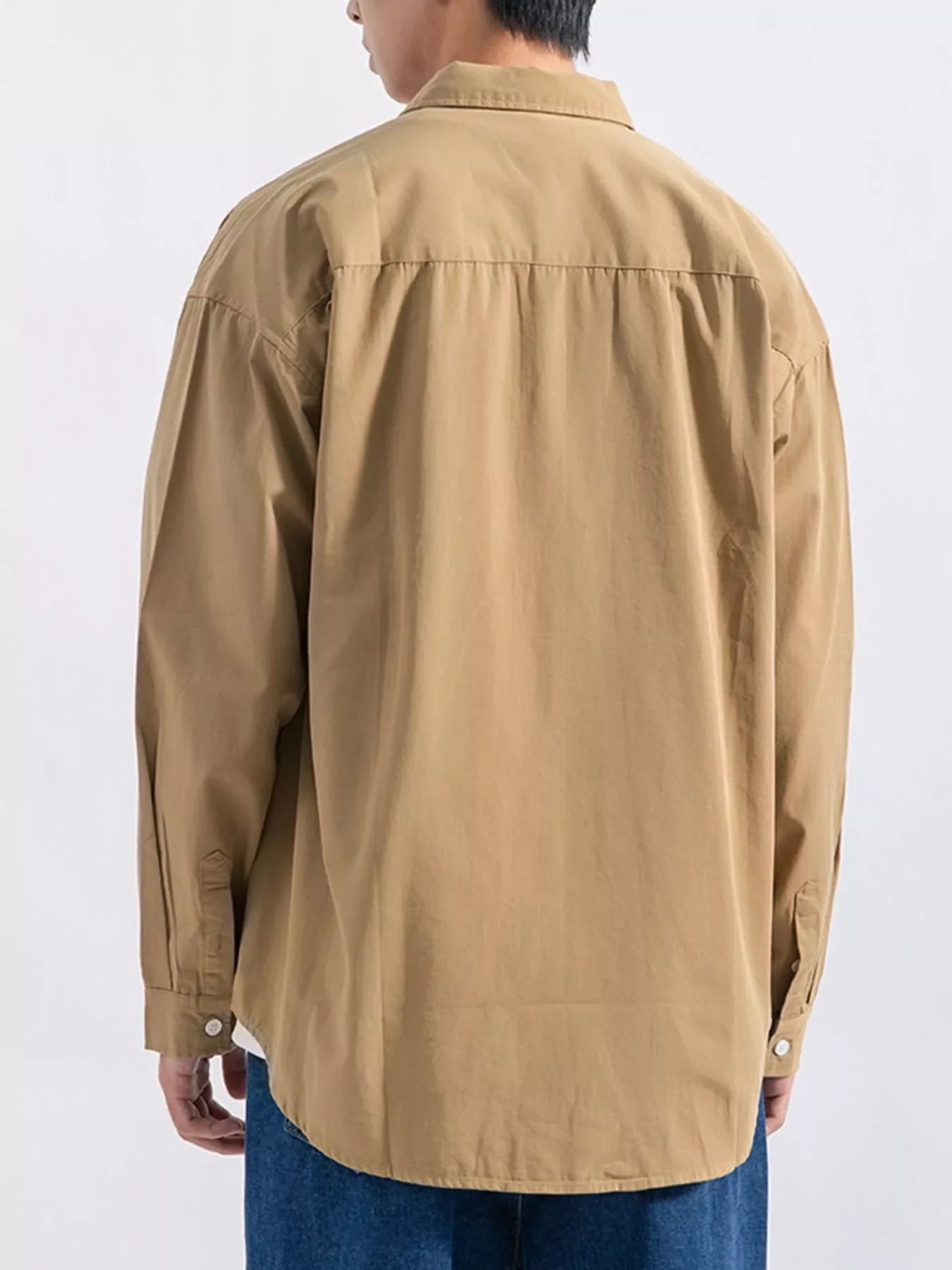 Men's Plus Size Button Up Long Sleeve Shirt