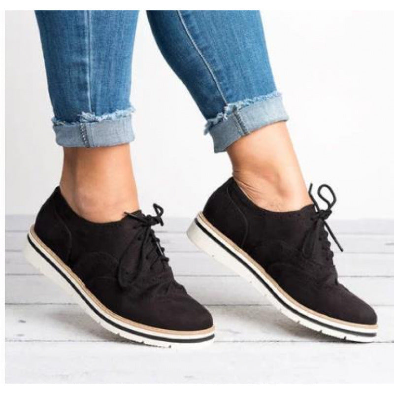 Women’s Retro British-Style Casual Shoes – Chic Everyday Sneakers