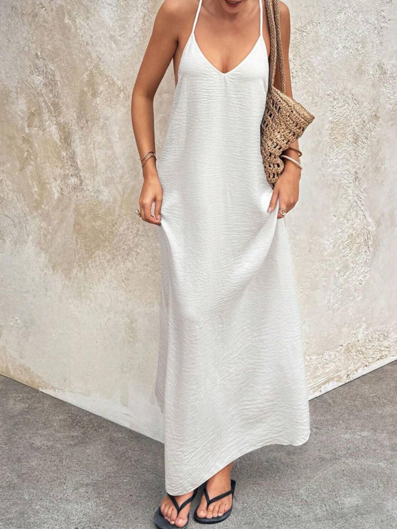 V-Neck Maxi Cami Dress