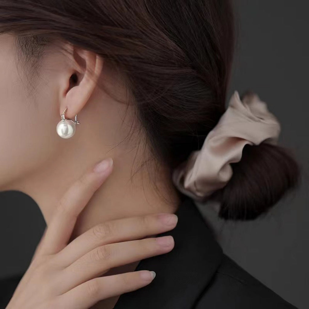 18K Gold-Plated Pearl Earrings