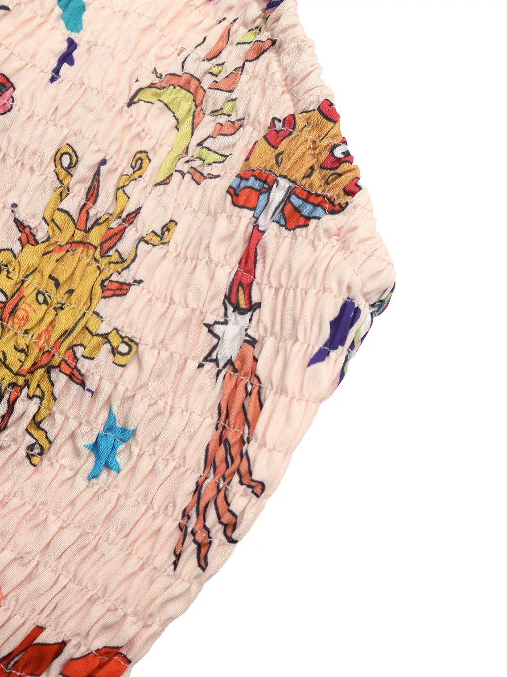 Butterfly Print Smocked Tube Romper