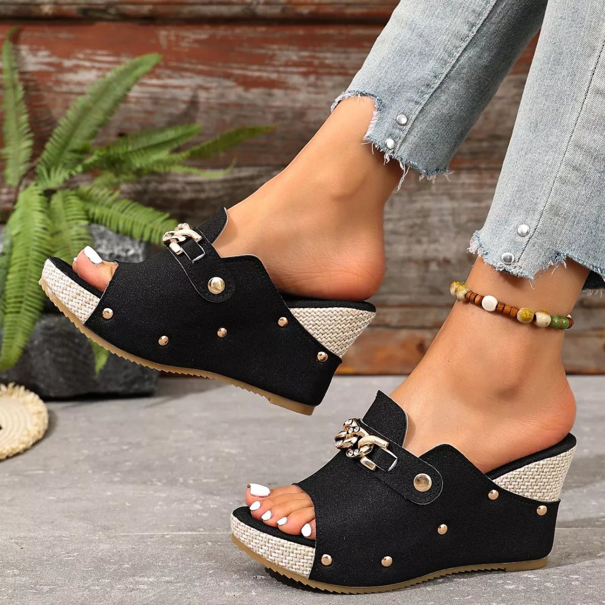 Open Toe Wedge Sandals