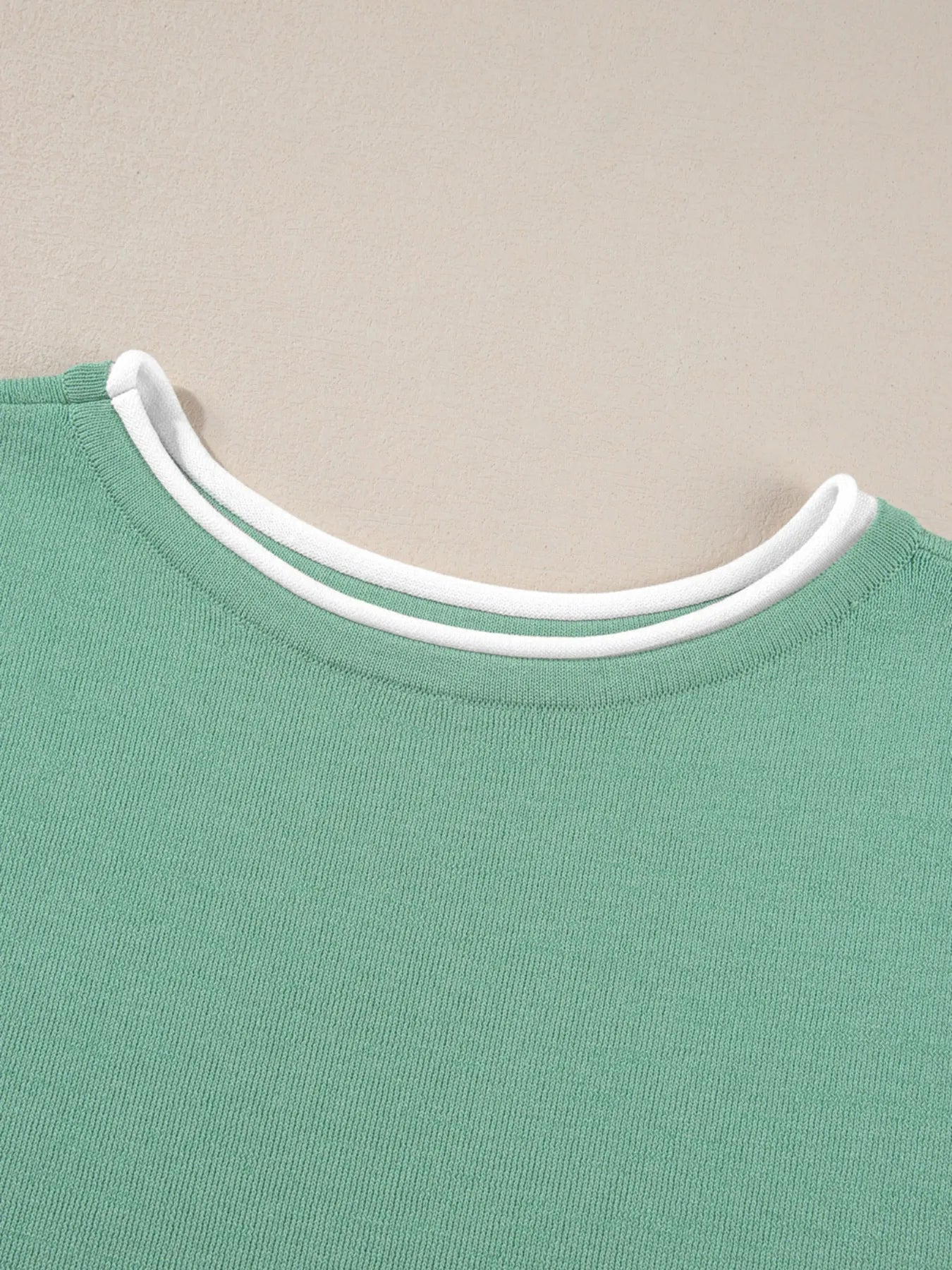 Contrast Trim T-Shirt and Drawstring Pants Set